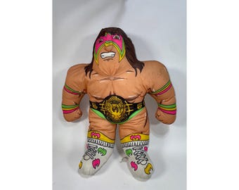 Vintage 1990 Tonka WWF Wrestling Buddies Ultimate Warrior Plush Toy WWE Figure