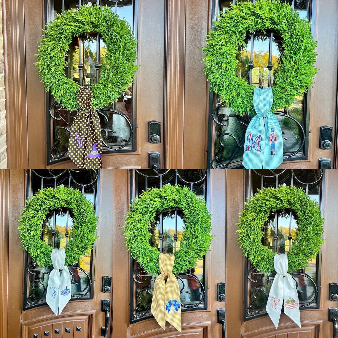 Holiday Wreath Sashes Etsy