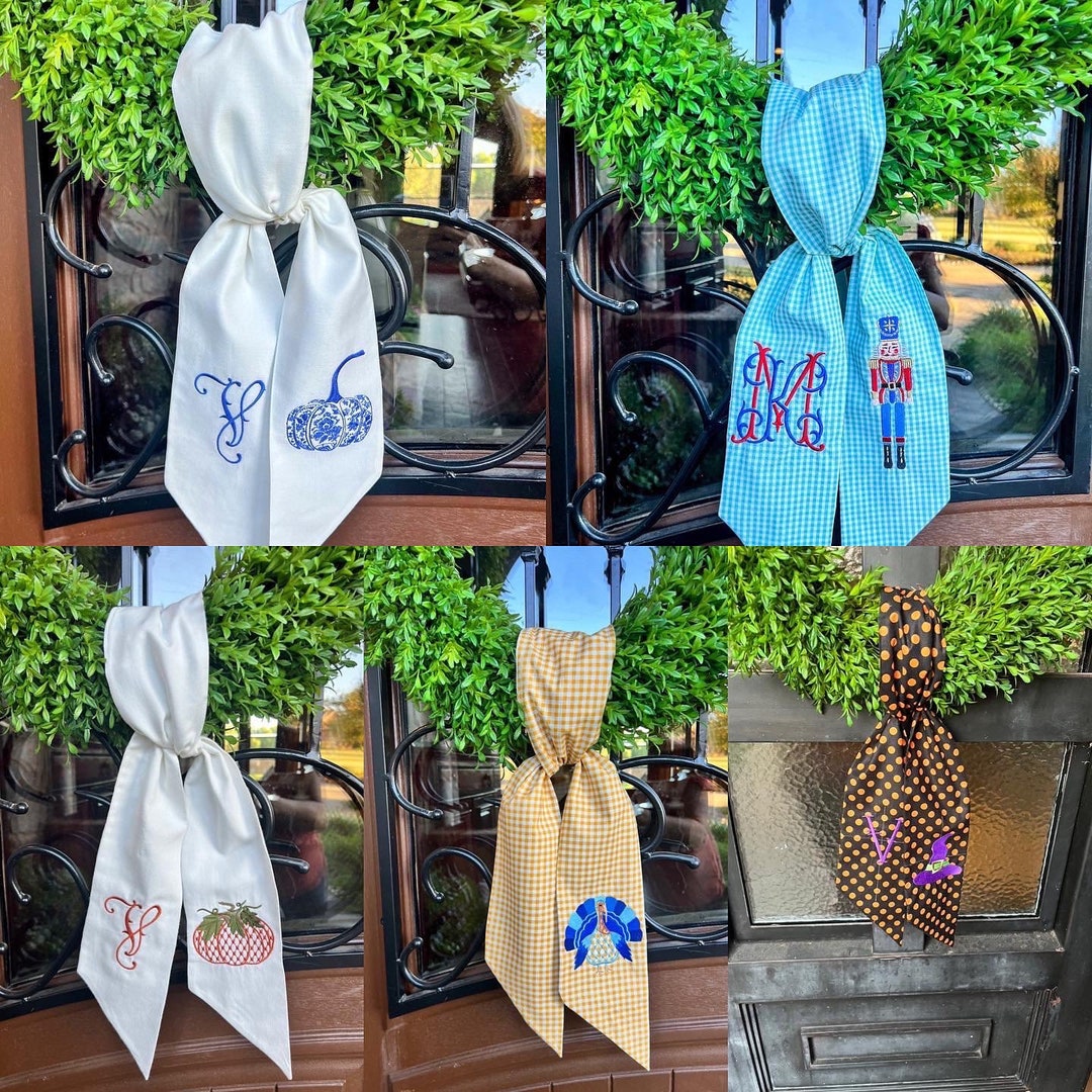 Holiday Wreath Sashes Etsy