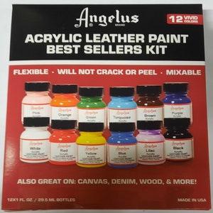 Angelus Acrylic Leather Paint Best Sellers Kit 1oz