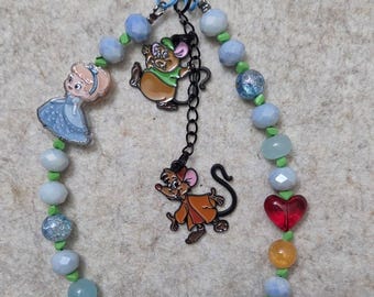 Princess Inspired Phone Charm | Princess Inspired Bag Charm | Princess Phone Charm | Princess Bag Charm | Princess and Mice Phone Charm