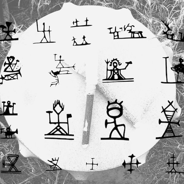 Scandinavian Sami Shaman Drums Symbols SVG, Witch drums, Nordic Cut Files for Cricut Silhouette, Vector Images