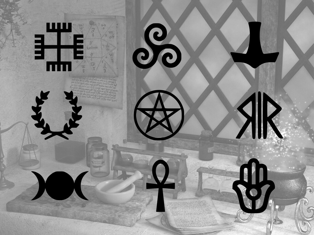 Pagan Religions Symbols SVG, Cosmic Alphabet, Planets Cut Files for ...