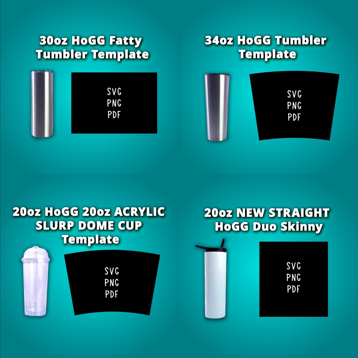 Hogg Template Bundle Kit 2 Tumbler Template SVG HOGG Tumbler Etsy