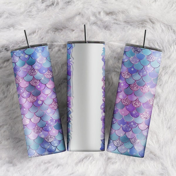 Add Your Own Text Custom Name Purple Blue Glitter Mermaid sublimation tumbler wrap 20oz Skinny Tumbler Download PNG Name tumbler wrap