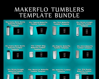 Makerflo Tumbler Templates Bundle sublimation templates Tumbler full wrap template Tumbler wrap Templates Bundle Svg