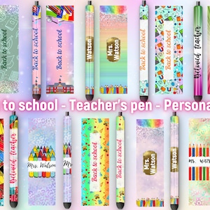Back to school Pen wrap teacher Bundle 10 pcs