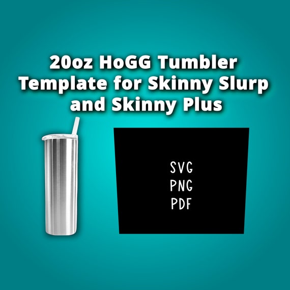 24 oz Hogg tumbler template tapered Sublimation full wrap