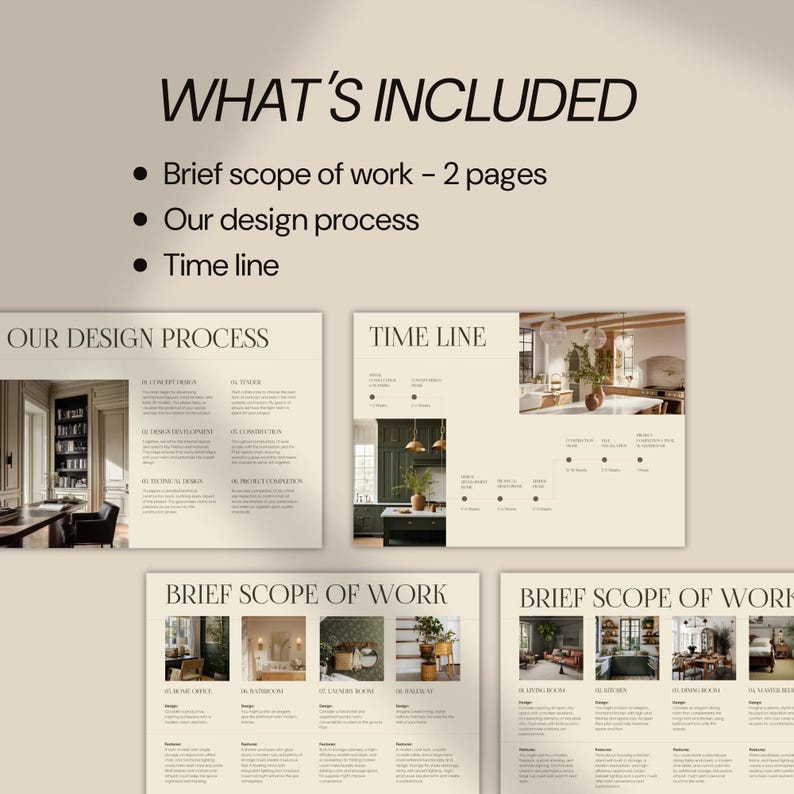 Interior Design Proposal | Scope of Work | Timeline | Process | Canva ...