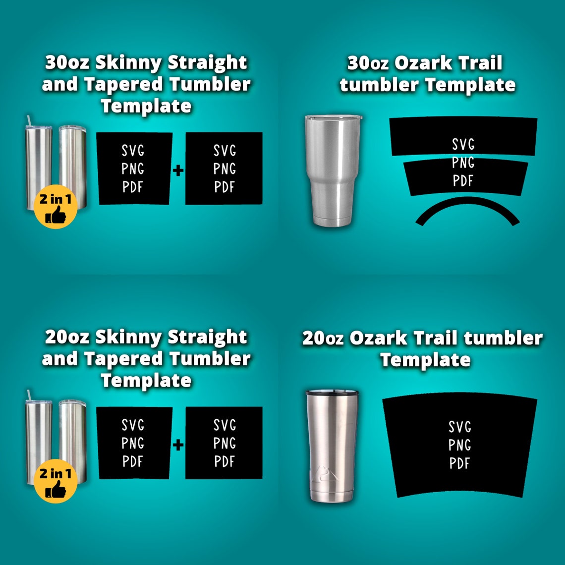 Templates Bundle Kit 1 Tumbler Template Svg Skinny Tumbler - Etsy