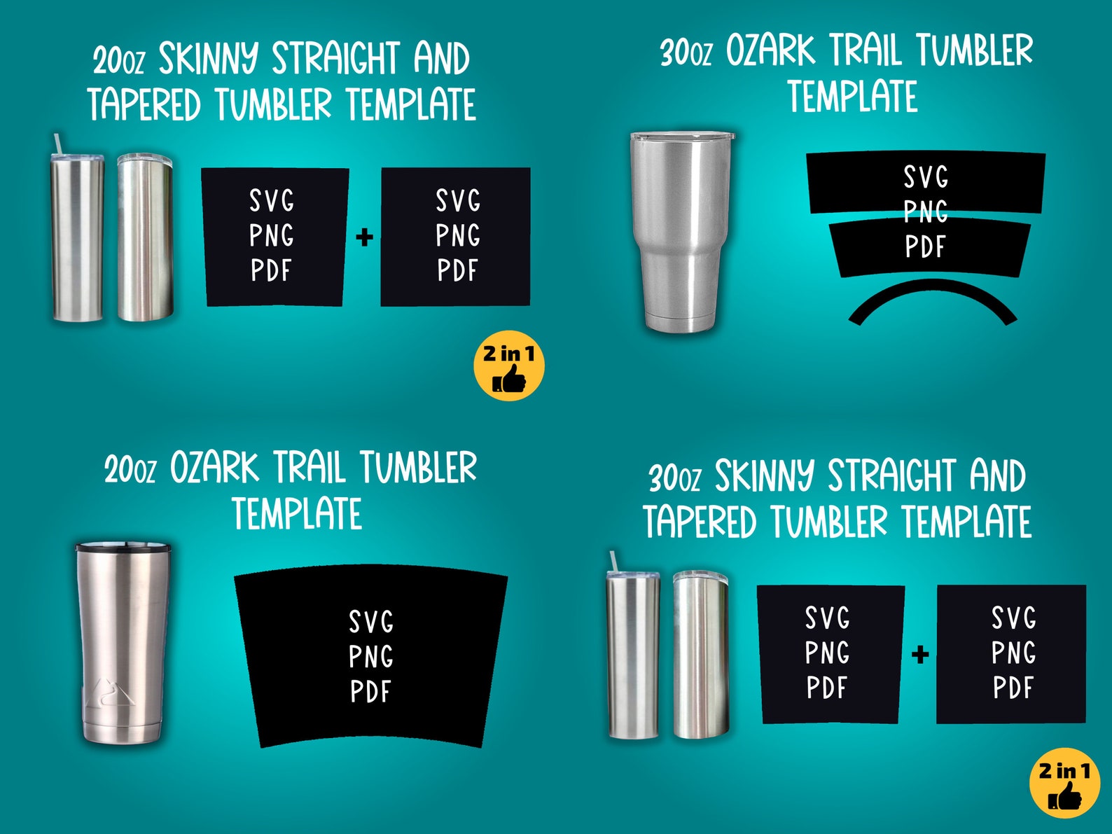 Templates Bundle Kit 1 Tumbler Template Svg Skinny Tumbler Etsy UK