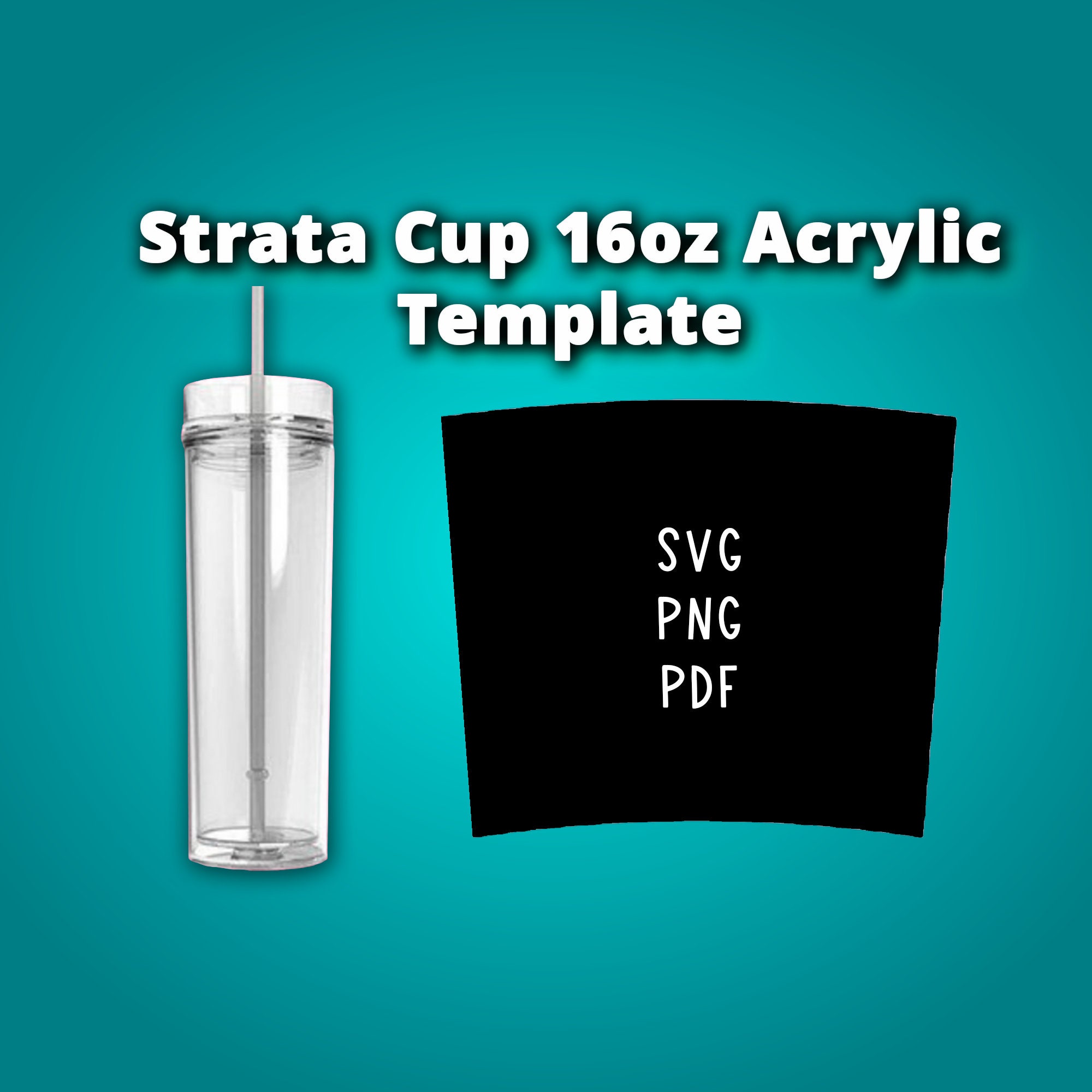 24 oz Strata Cup sublimation tumbler template Full wrap