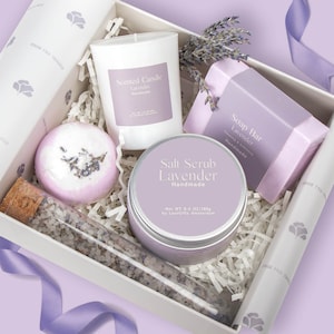 Spa Gift Box for Women Gift Set Box, Happy Birthday Gift, Gifts For Her, Birthday Gift, Spa Gift Set, Self Care Box, Lavender Spa Gift