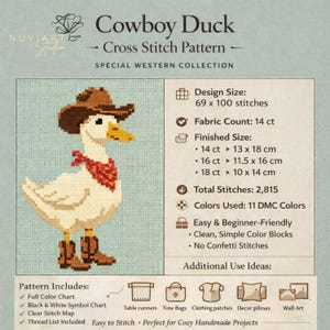Saddle up for a stress-free stitching experience—designed with simple color blocks and absolutely no confetti stitches.