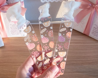 Mexican Sweet Bread Bookmark, Handmade Acrylic Bookmarks, Gift For Readers, Skinny Bookmarks, Bookmarks