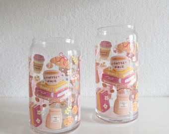 Coffee Girlie Books And Coffee Bookish Glass Cup