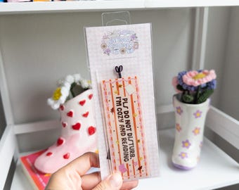 Cozy Reader Fall Acrylic Bookmark With Tassel