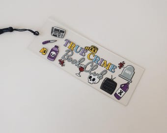 True Crime Bookmark, True Crime Book Club Gift, Acrylic Bookmark for Mystery Readers, Thriller Lover Gift, Bookish Accessory