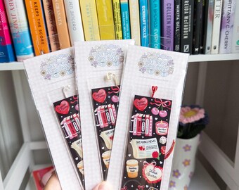 Romance Reader Acrylic Bookmark with Tassel