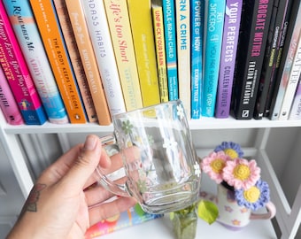 Mini Daisy Flower Glass Mug