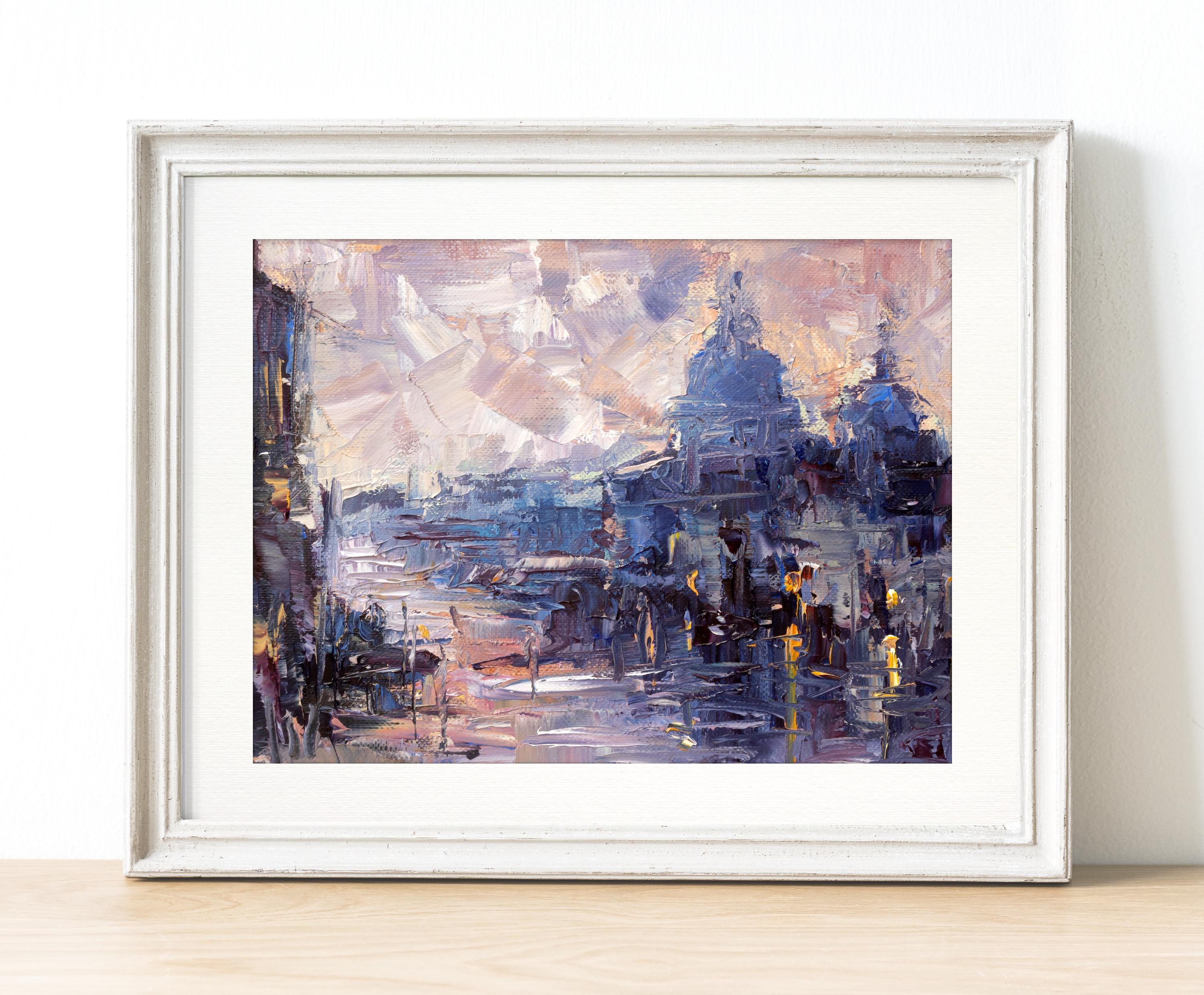 Art Print Of Venetian Dorn Oil Painting, Canale Grande Artwork, Venice Lagoon Wall Decor, Italy Lagoon Gallery Piece, Impressionist Hanging