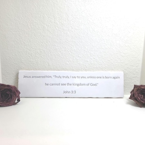 Inspirational Bible Verse Sign | Laser Engraved Scripture Wall Art, Tile, Backsplash, Home Decor, Christian Gift