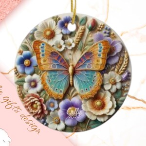 butterfly  Christmas Ornament, Personalized butterfly  Ornament, butterfly  Gift, butterfly  Christmas Tree Decor,  butterfly Decoration,270