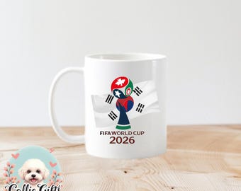 world cup 2026 mug, world cup lover, soccer lover, world cup mug, themed mug, soccer fan, Usa Mexico Canada world cup, South Korea world cup