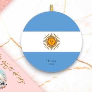 argentina Christmas Ornament, Personalized argentina Ornament, argentina Gift, argentina Christmas Tree Decor, argentina Decoration, ru 530
