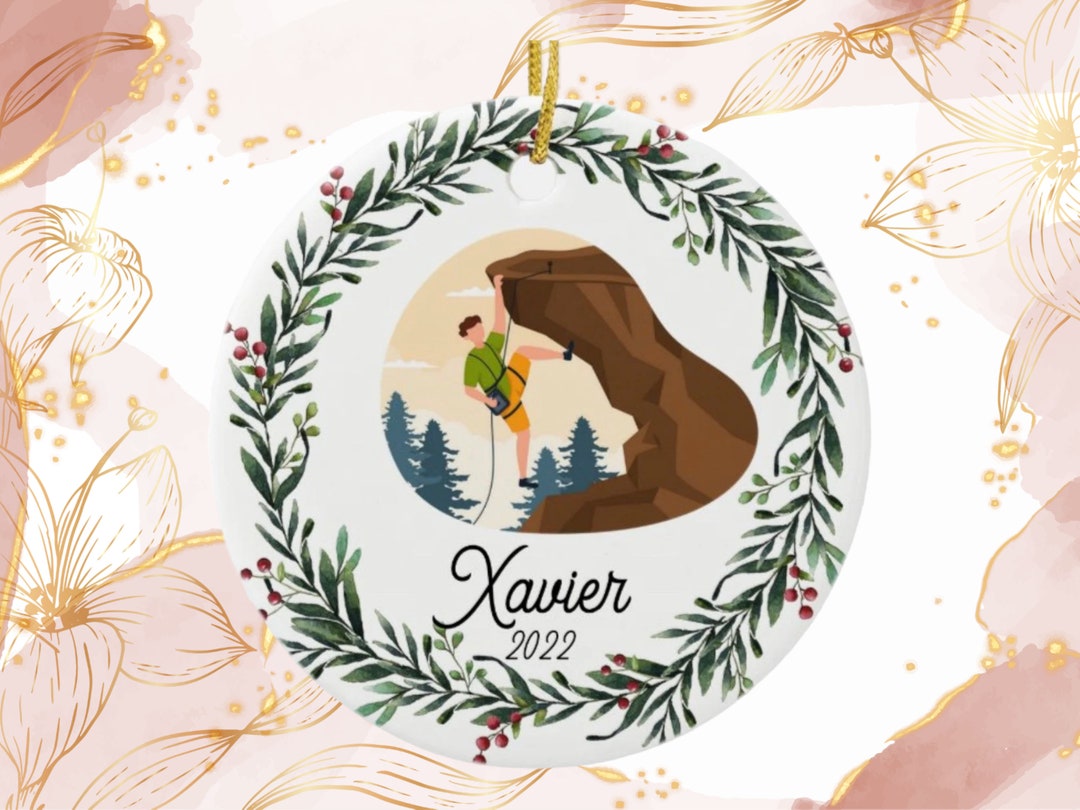 Rock Climbing Christmas Ornament Custom Rock Climbing Etsy