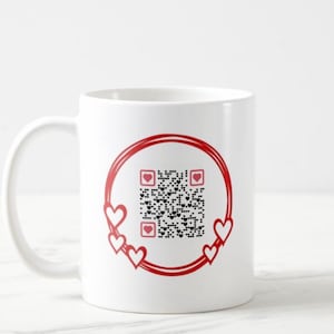 Rick Roll QR code' Two-Tone Mug