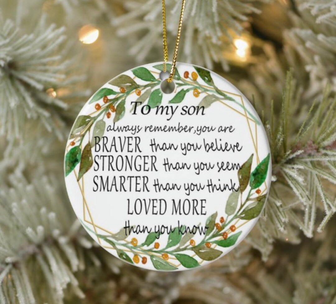 To My Son Ornament, Christmas Gift for Son From Mom and Dad, Gift From