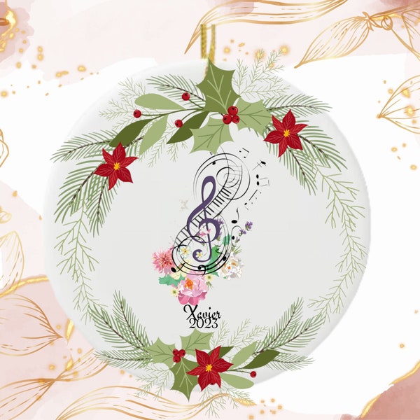 singer  Christmas Ornament, Personalized singer  Ornament, singer  Gift, singer  Christmas Tree Decor,  singer Decoration, rustic wood ornam