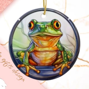 Frog Ornament, Custom Frog Ornament, Frog Gift, Frog Christmas,  rustic wood ornament, Frog lover gift, frog ornament gift, frog tree de 410
