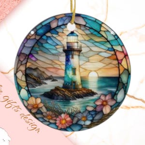 Lighthouse  Christmas Ornament, Personalized Lighthouse  Ornament, Lighthouse  Gift, Lighthouse  Christmas Tree Decor,  Lighthouse Decor 395