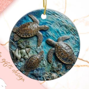 Turtle  Christmas Ornament, Personalized Turtle  Ornament, Turtle  Gift, Turtle, suncatcher,  Turtle Decoration, stain glass ornament 321
