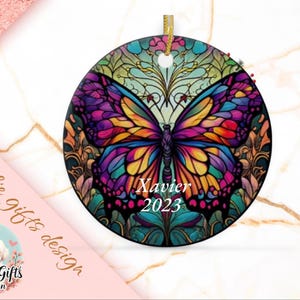 butterfly  Christmas Ornament, Personalized butterfly  Ornament, butterfly  Gift, butterfly  Christmas Tree Decor,  butterfly Decoration 534
