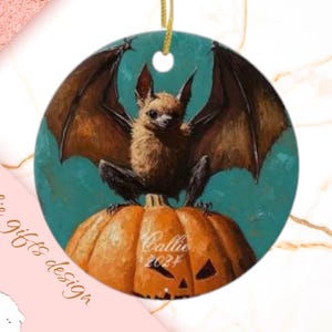 bat  Christmas Ornament, Personalized bat  Ornament, bat  Gift, bat  Christmas Tree Decor,  bat Decoration, rustic wood ornament 298