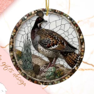Grouse Christmas Ornament, Personalized Grouse Ornament, Grouse Gift, Grouse Christmas Tree Decor, Grouse Decoration, Grouse 286