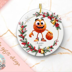 Personalized Basketball Year Christmas Ornament, Custom Basketball Player Gift, Personalized Basketball Team Gift, Custom Basketball The 506