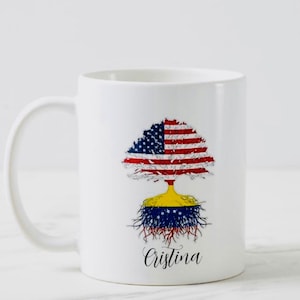 Venezuelan Immigrant Roots Mug, Venezuelan American gift, Venezuelan USA gift, naturalization gifts, new USA citizen gifts, USA ctizen gifts