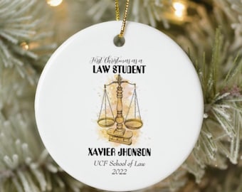 First Christmas as a Law Student Ornament,  Law Student Gift, law ornament, attorney ornament, attorney gift