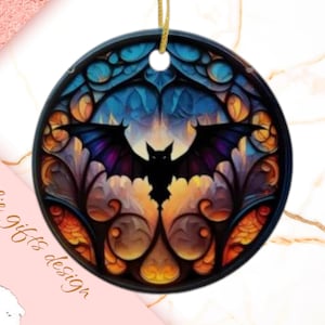 bat  Christmas Ornament, Personalized bat  Ornament, bat  Gift, bat  Christmas Tree Decor,  bat Decoration, rustic wood ornament 367