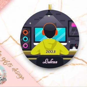 Gaming Ornament, Gamer Gifts, Christmas Ornaments, Personalized Gifts, Video Game Ornament, Controller, Gamer Girl, Gamer Boy Gift 571