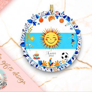 argentina Christmas Ornament, Personalized argentina Ornament, argentina Gift, argentina Christmas Tree Decor, argentina Decoration, ru 529