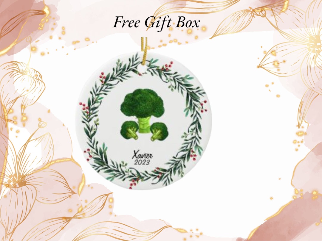 Broccoli Ornament, Broccoli Ornament, Custom Broccoli Ornament