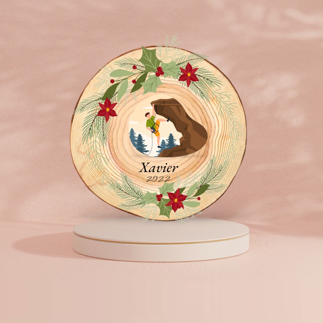 Rock Climbing Christmas Ornament Custom Rock Climbing Etsy