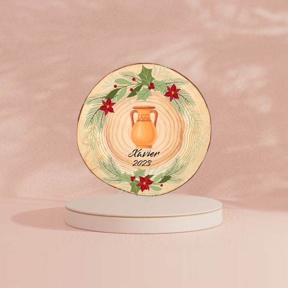 Pottery Ornament, Custom Pottery Ornament, Pottery Gift, Pottery Christmas, Pottery, Pottery lover gift, pottery decor, rustic wood ornament