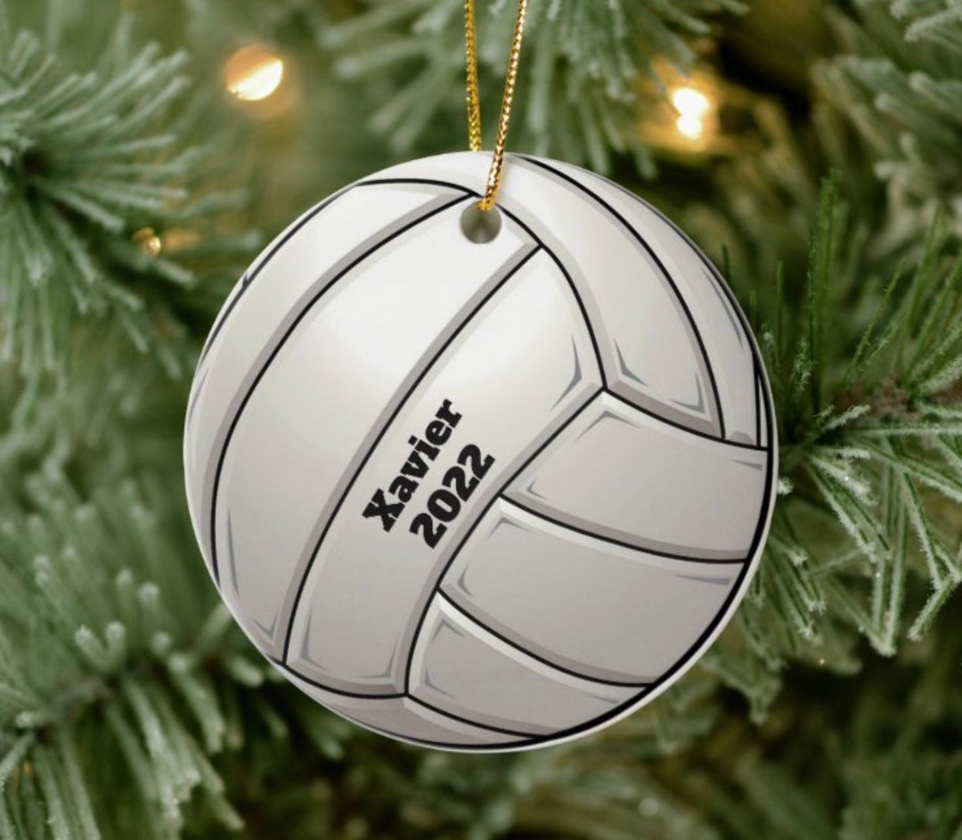 Personalized Volleyball Year Christmas Ornament Custom Volley Etsy