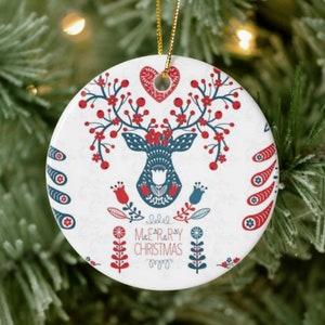 Scandinavian Ornament, Scandinavian Christmas Ornament, Scandinavian Gift Ornament, Scandinavian Tree